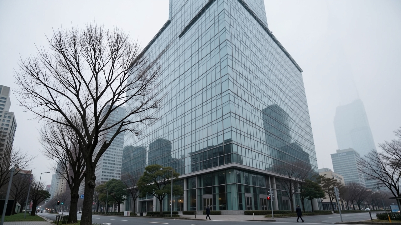 이른 아침 여의도 금융가 오피스 빌딩 외경 — 감액배당 과세 자료 제출 의무가 늘어난 금융투자업자