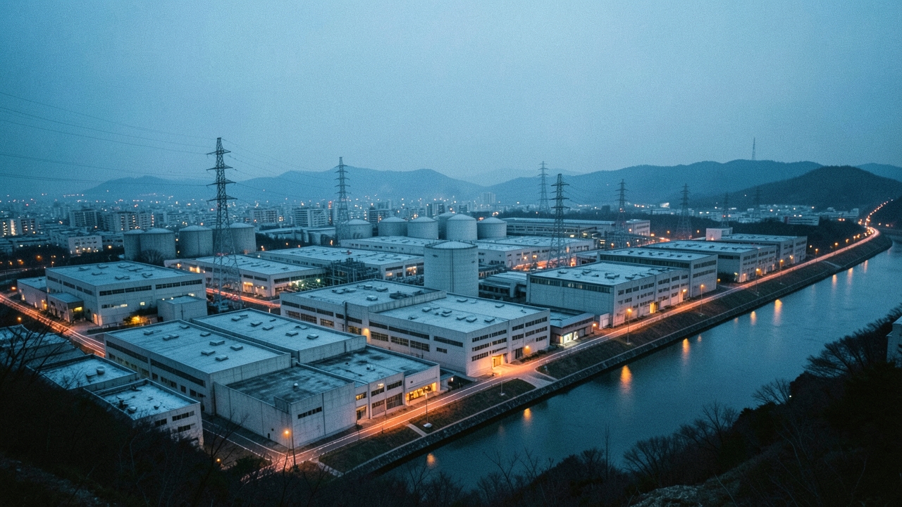해질 무렵 반도체·이차전지 산업단지 원경